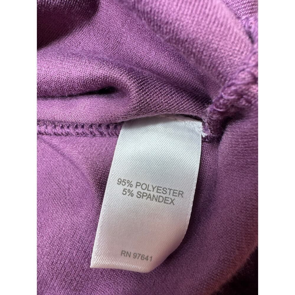Pure Jill Velour Hoodie Medium Plum Purple Velvet Sz Medium Casual Oversized - Picture 5 of 9